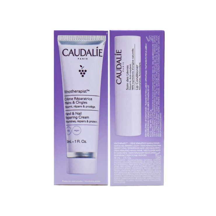 Caudalie Vinotherapist Hand & Nail Repairing Cream 30ml & Lip Conditioner Stick 4.5gr