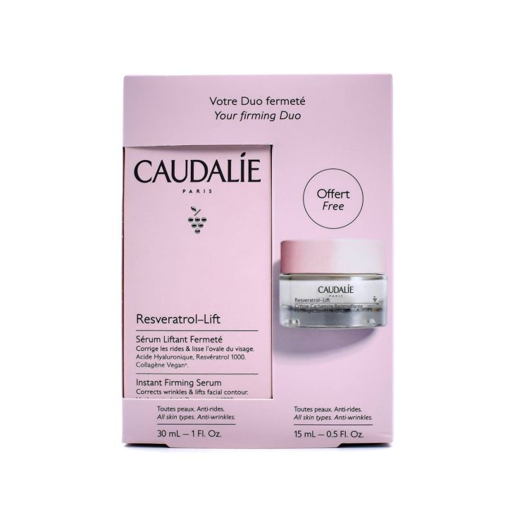 Caudalie Gift Set Resveratrol-Lift Instant Firming Serum 30ml & Firming Cashmere Cream 15ml