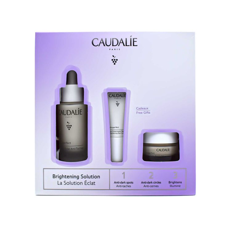 Caudalie Vinoperfect Radiance Serum 30ml & Brightening Eye Cream 5ml & Instant Brightening Day Moisturizer 15ml