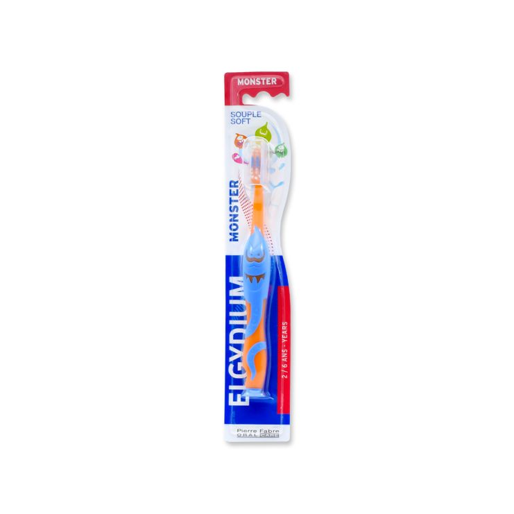 Elgydium Kids Monster Toothbrush  Orange-Blue 2-6 years 3577056008085
