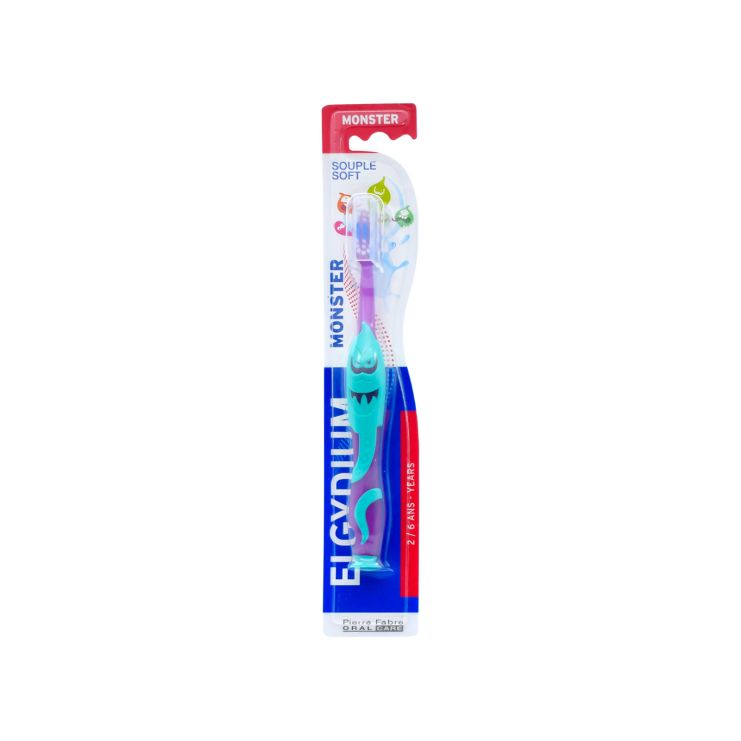 Elgydium Kids Monster Toothbrush  Purple-Green 2-6 years 3577056008085