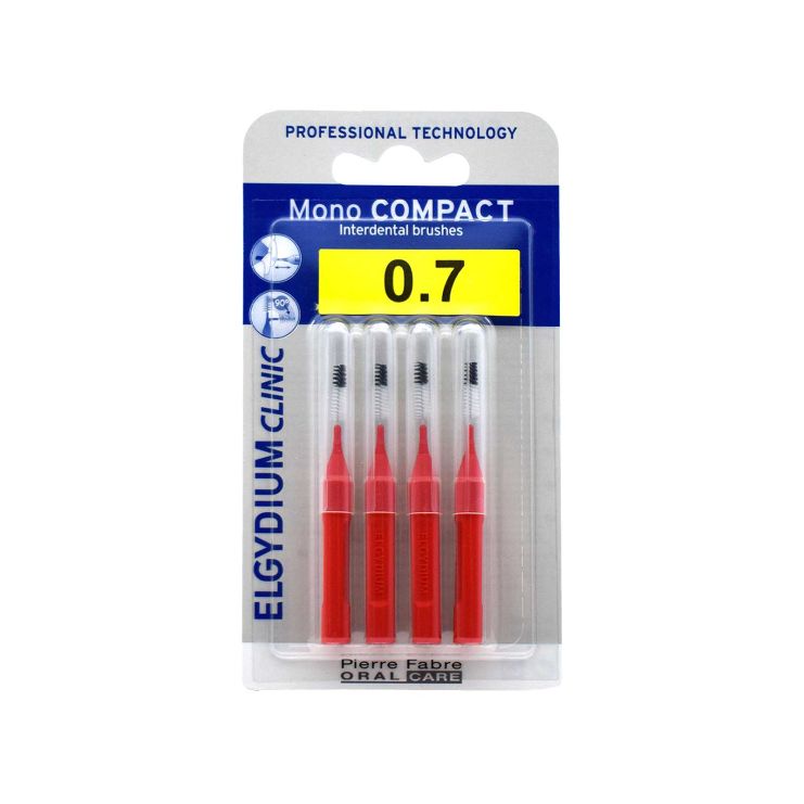 Elgydium Mono Compact 0.7 Red 4 pcs