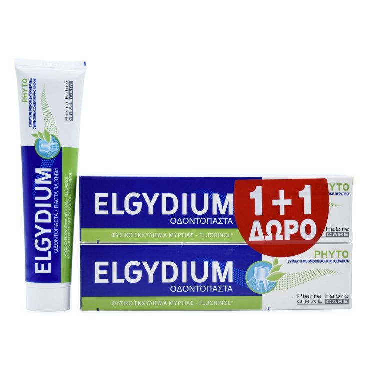 Elgydium Toothpaste Phyto Οδοντόκρεμα 2 x 75ml