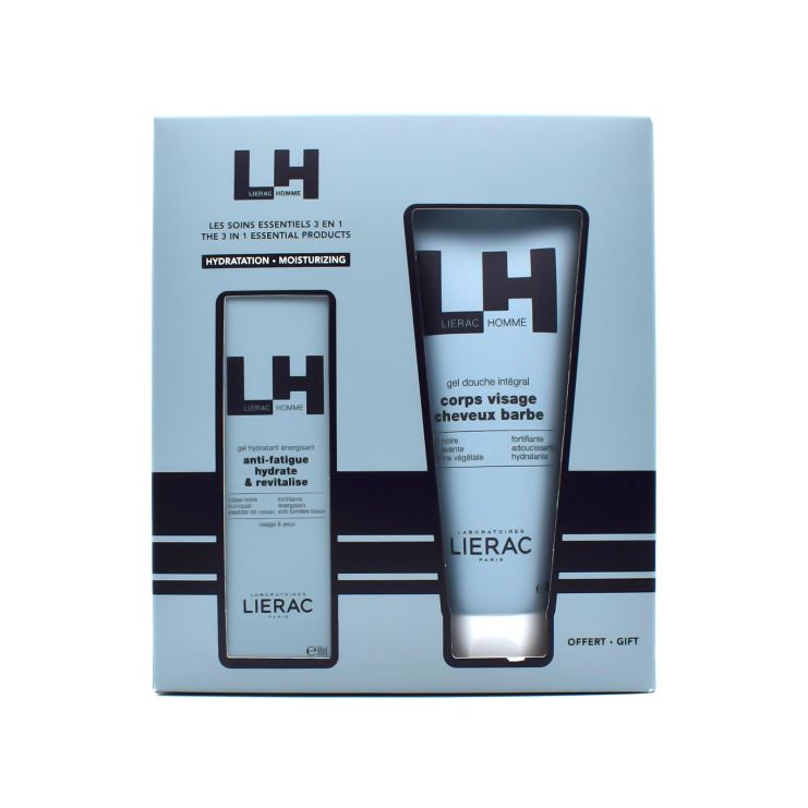 Lierac Homme The 3in1 Essential Products Energizing Moisturizing Gel 50ml &  All-Over Shower Gel 200ml