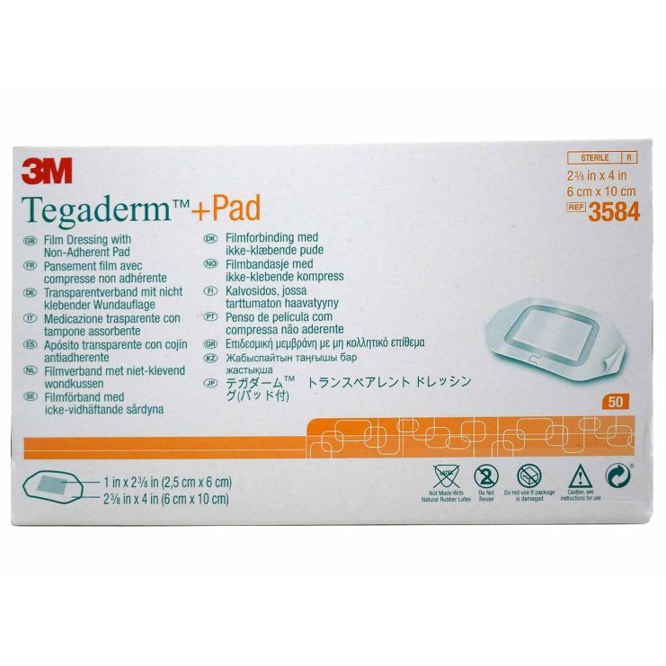 3M Tegaderm +Pad Επίθεμα με Απορροφητικό Ταμπόν 6cm x 10cm 3584 1 τμχ