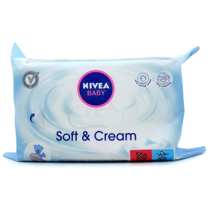 Nivea Baby Soft & Cream Υποαλλεργικά Μωρομάντηλα 63τμχ