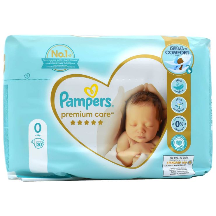 Pampers Premium Care No.0 έως 3kg 30 τμχ