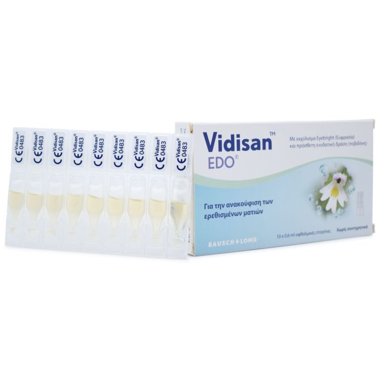 Vidisan Edo Οφθαλμικές Σταγόνες 10 αμπούλες x 0,6ml
