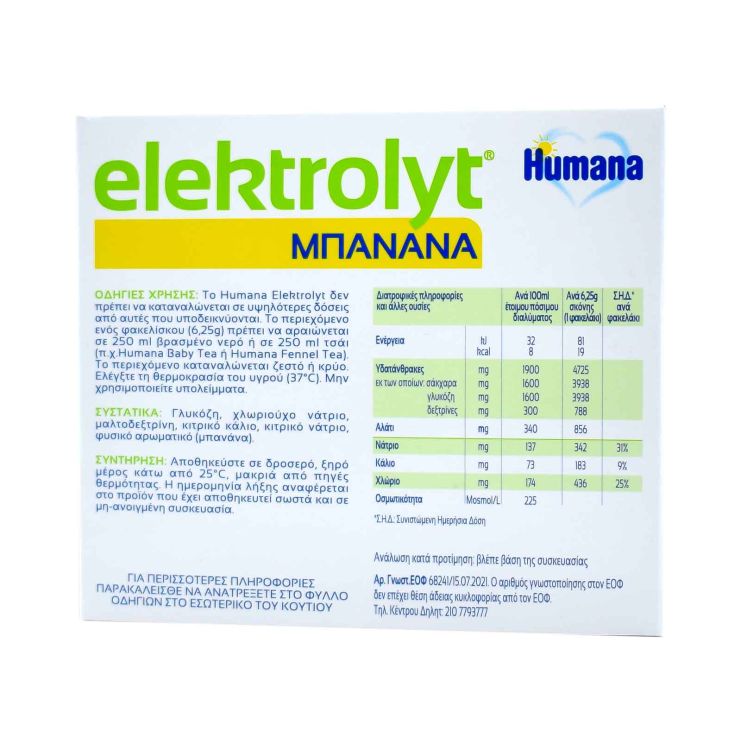 Humana Elektrolyt Μπανάνα 12 φακελάκια