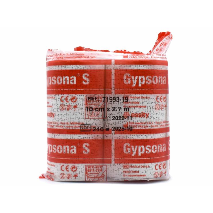 BSN Medical Gypsona S Επίδεσμος Γύψου 10cm x 2,7m 2 τμχ Ref 71993-19