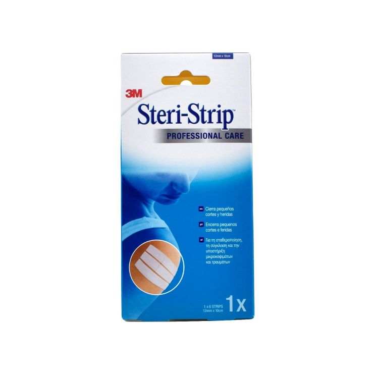 3M Steri-Strip 1 Φάκελο με 6τμχ (12mm x 10cm) Professional Care REF 15471P-1