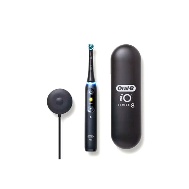 Oral-B iO Series 8 Ηλεκτρική Οδοντόβουρτσα με Χρονομετρητή και Αισθητήρα Πίεσης Black Onyx
