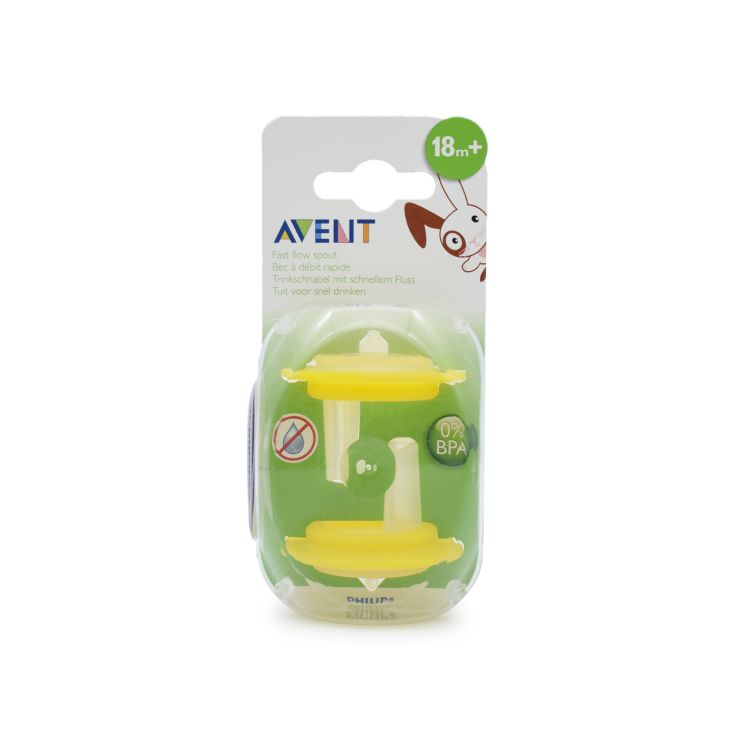 Philips Avent Fast Flow Spouts Yellow for 340ml Drinking Cup from 18 months 2 pcs SCF148/52