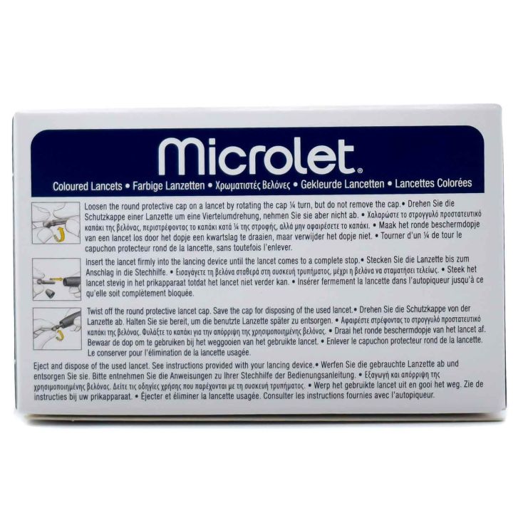 Ascensia Microlet Coloured Lancets 100 pcs