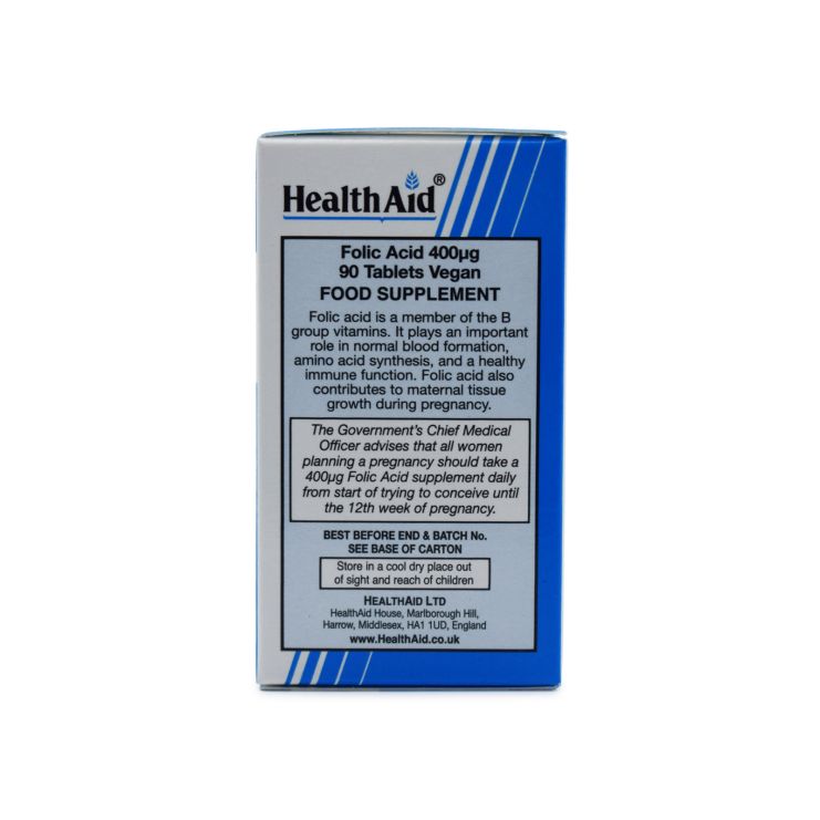Health Aid Folic acid 400mg 90 tabs