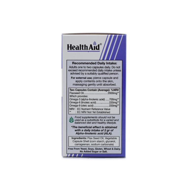 Health Aid Vegan Omega 3-6-9 60 φυτικές κάψουλες