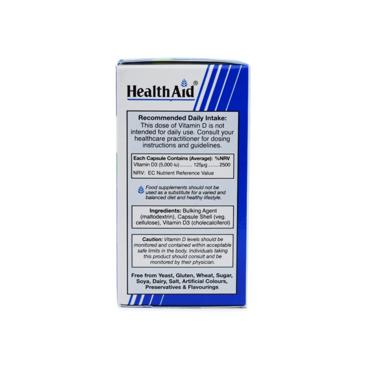 Health Aid Vitamin D3 5000iu 30 κάψουλες