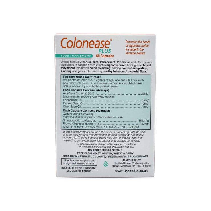 Health Aid Colonease Plus 60 κάψουλες