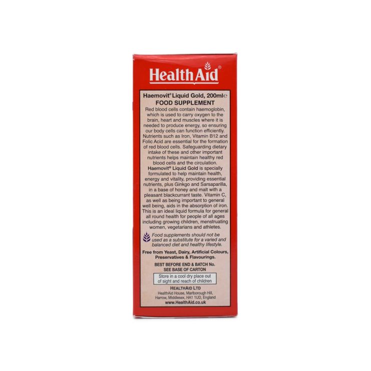 Health Aid Haemovit Liquid Gold 200ml
