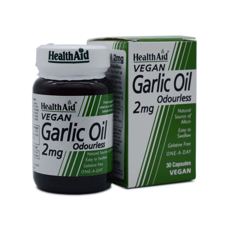 Health Aid Garlic Oil 2mg 30 vegeterian caps