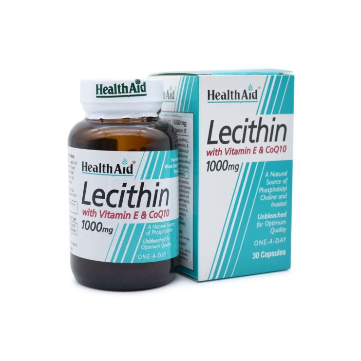 Health Aid Lecithin 1000mg with Vitamin E & CoQ10 30 κάψουλες