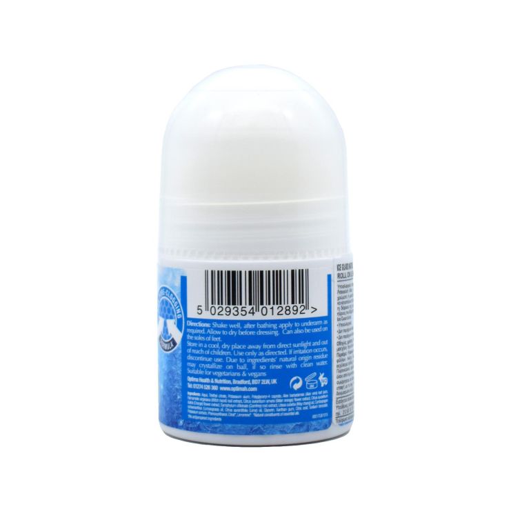 Optima Ice Guard Natural Crystal Deodorant Roll-On Αποσμητικός Κρύσταλλος Lemongrass 50ml