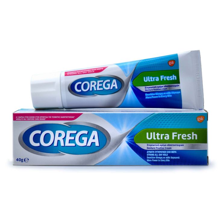 Corega Ultra Fresh Στερεωτική Κρέμα Οδοντοστοιχιών 40g