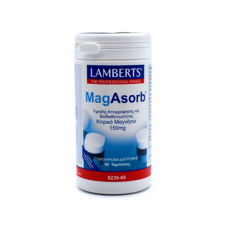 Lamberts MagAsorb (Magnesium 150mg) 60 ταμπλέτες