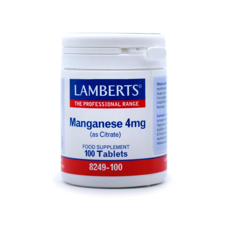 Lamberts Manganese 4mg (as Citrate) 100 tabs