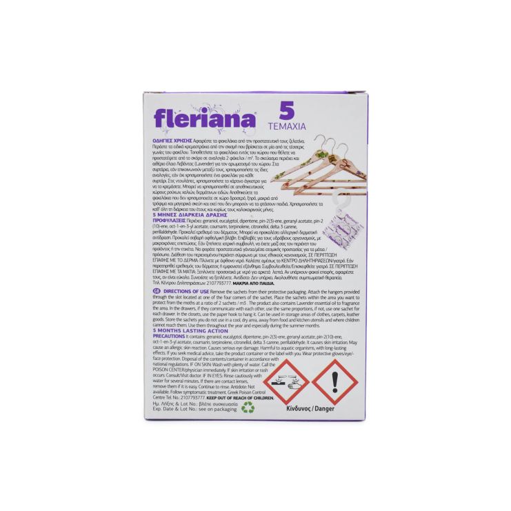 Fleriana Φυσικό Σκοροαπωθητικό 5 τμχ
