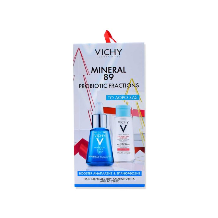 Vichy Mineral 89 Probiotic Fractions 30ml Σετ Δώρου. (περιέχει Κουτί Αποθήκευσης & Mineral Micellar Water 100ml)
