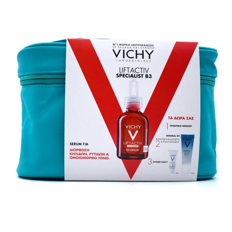 Vichy Liftactiv Specialist B3 Serum 30ml & Mineral 89 Booster 10ml & UV-Age Daily Spf50+ 3ml