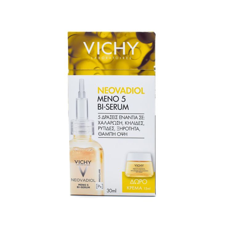 Vichy Neovadiol Meno 5 Bi-Serum για Ευαίσθητο Δέρμα 30ml & Neovadiol για Χαλάρωση Προσώπου Κρέμα Ημέρας 1.5ml