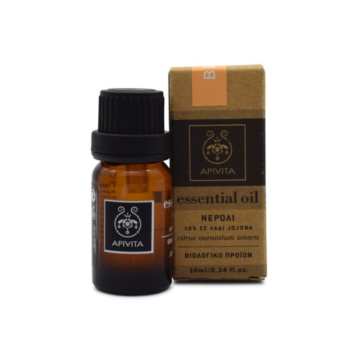 Apivita Essential Oil Neroli Αιθέριο Έλαιο Νέρολι 10% Σε Λάδι Jojoba 10ml