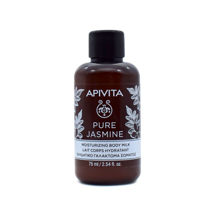 Apivita Body Milk Pure Jasmine Mini Ενυδατικό Γαλάκτωμα Σώματος 75ml 