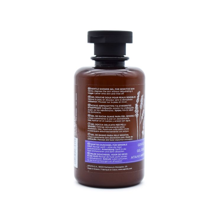 Apivita Caring Lavender Gentle Body Shower Gel Απαλό Αφρόλουτρο για Ευαίσθητες Επιδερμίδες 250ml 