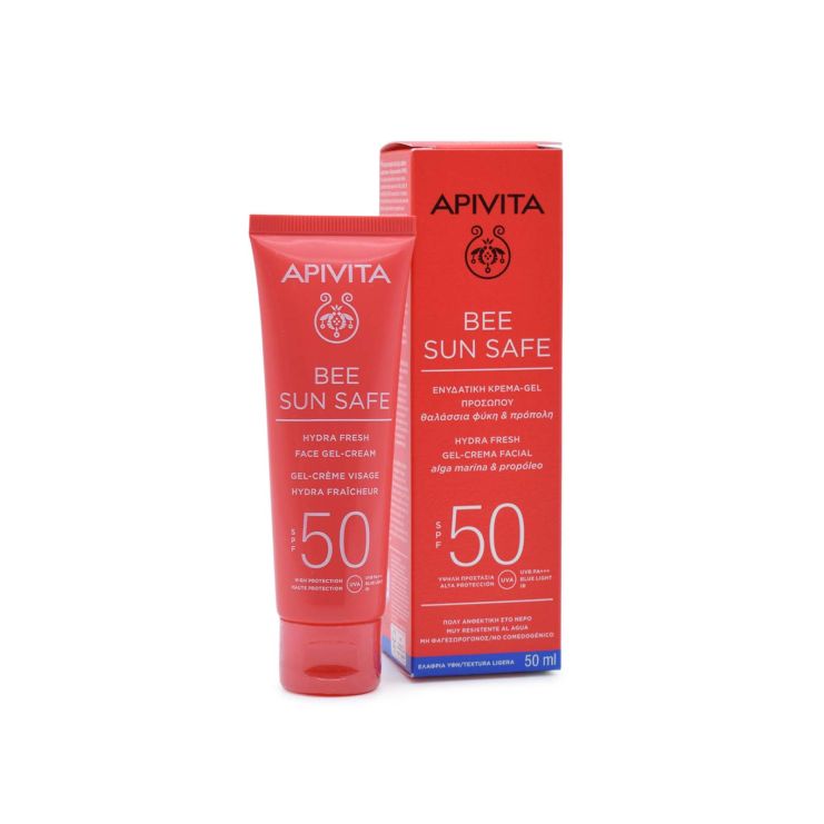 Apivita Bee Sun Safe Hydra Fresh Ενυδατική Κρέμα-Gel Προσώπου SPF50 50ml