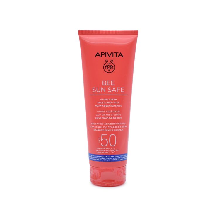 Apivita Bee Sun Safe Hydra Fresh Ενυδατικό Γαλάκτωμα για Πρόσωπο & Σώμα SPF50 200ml