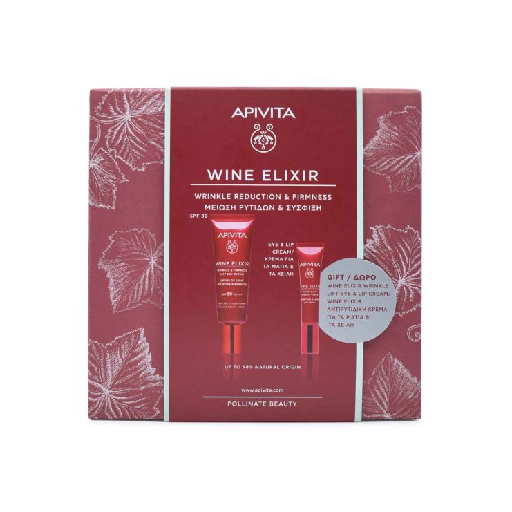 Apivita Wine Elixir Αντιρυτιδική Κρέμα Ημέρας SPF30 40ml & Eye & Lip Cream 15ml