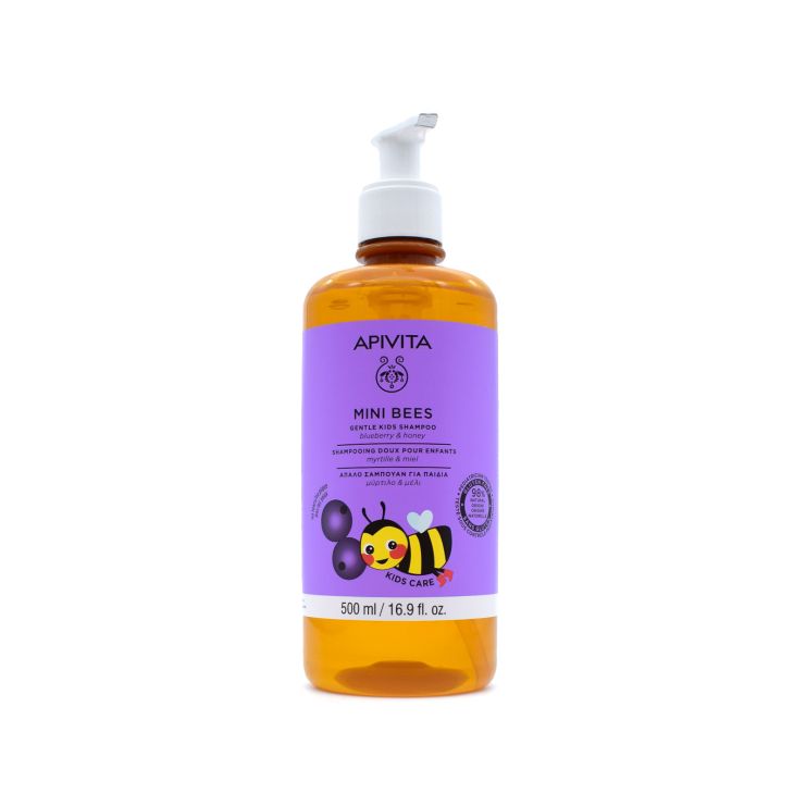 Apivita Kids MINI BEES Hair Shampoo 500ml με Μύρτιλο & Μέλι