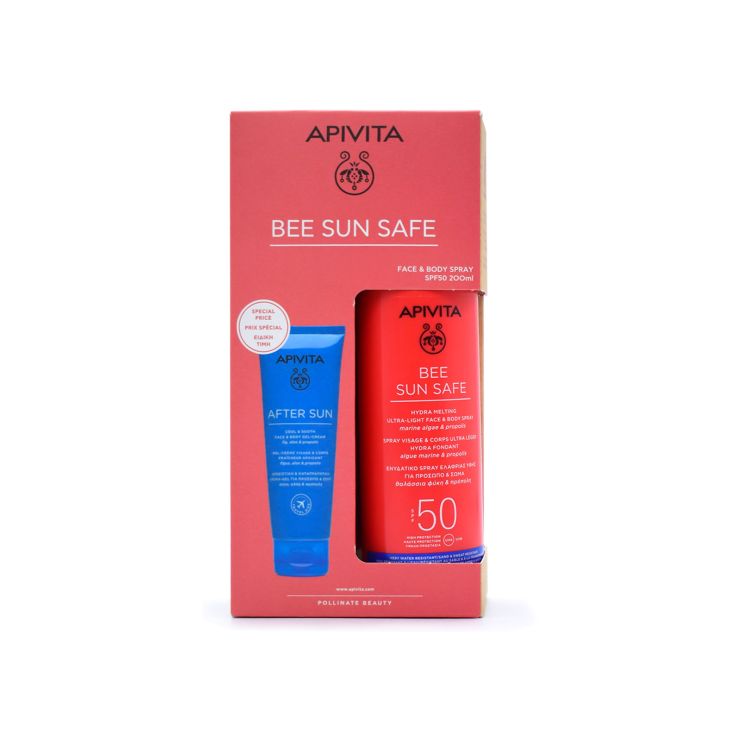 Apivita Bee Sun Safe Face & Body Hydra Melting SPF50 Spray 200ml & After Sun Gel-Cream 100ml