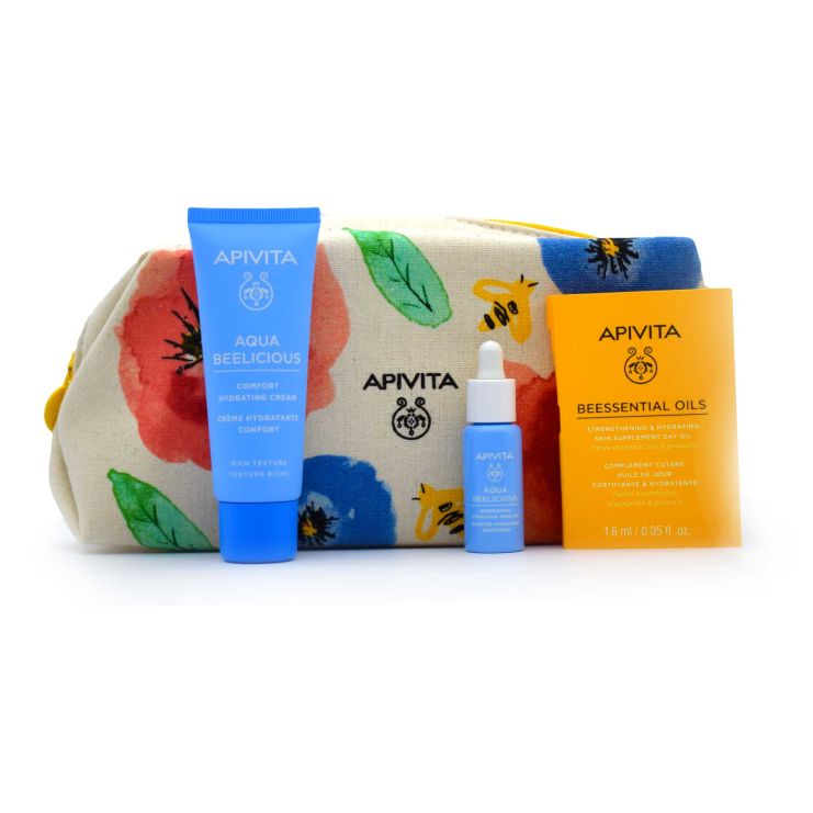Apivita Blooming Beauty Aqua Beelicious Cream Rich Texture 40ml & Hydratant Booster 10ml & Beessential Oil 1.6ml
