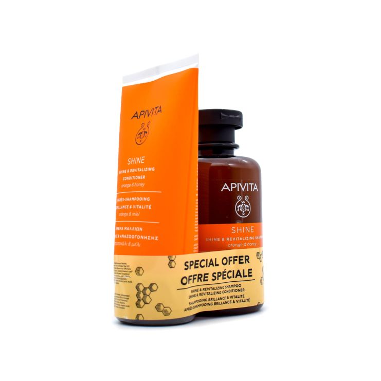 Apivita Σαμπουάν Shine & Revitalizing Πορτοκάλι & Μέλι 250ml & Conditioner 150ml 