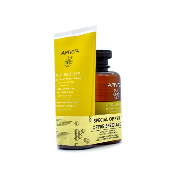 Apivita Σαμπουάν Frequent Use Gentle Daily Χαμομήλι & Μέλι 250ml & Conditioner 150ml 