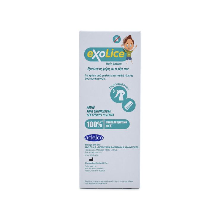 Adelco ExoLice Hair Lotion Αγωγή κατά Ψείρας και Κόνιδας 120ml