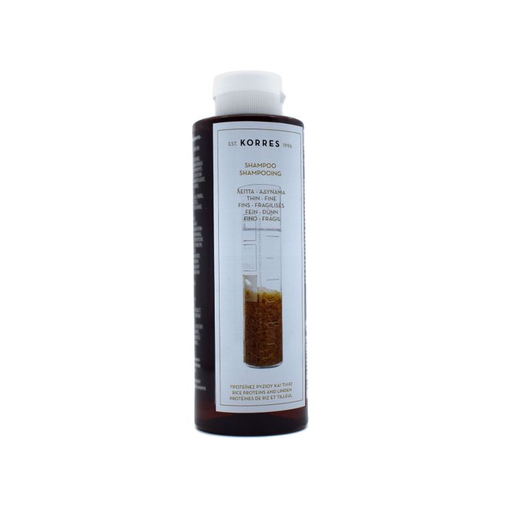 Korres Hair Shampoo for Thin & Fine Hair with Rice Proteins and Linden 250ml