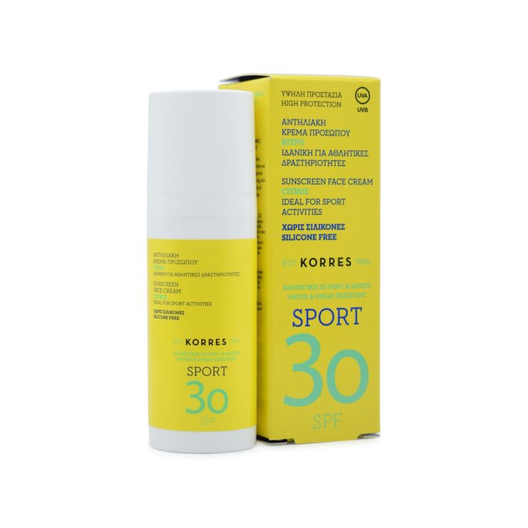 Korres Sunscreen Face Cream Sport Citrus SPF30 50ml