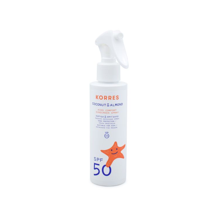 Korres Παιδικό Αντηλιακό Spray για Πρόσωπο & Σώμα Coconut & Almond SPF50 150ml