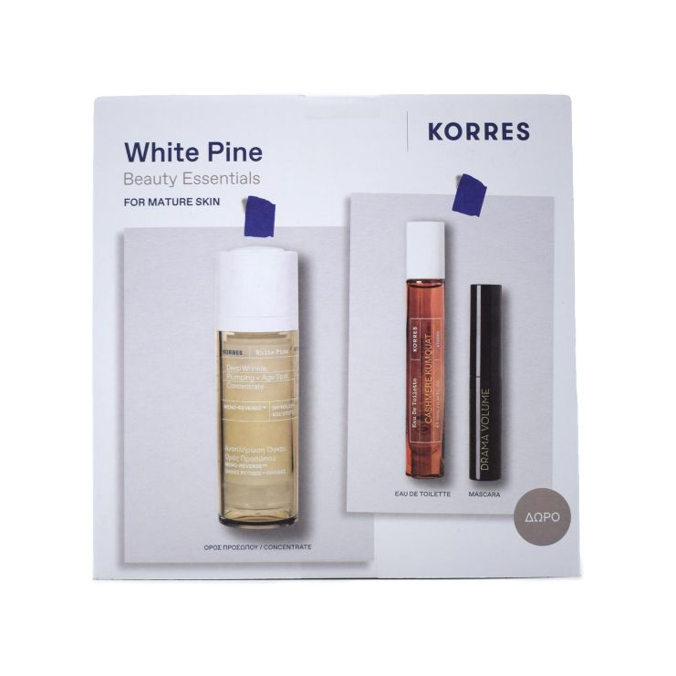 Korres White Pine Serum 30ml & Eau De Toilette Cashmere Kumquat 10ml & Drama Volume Mascara 4ml