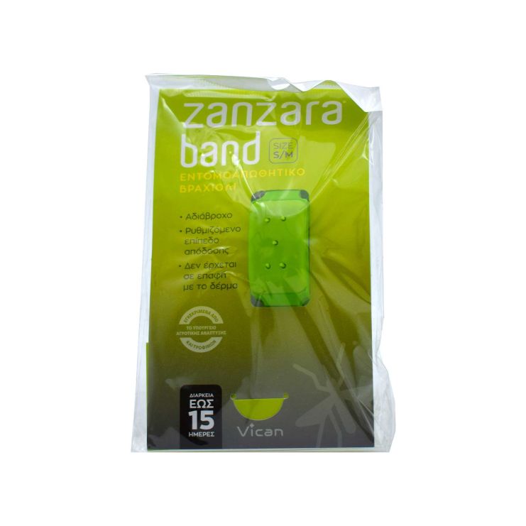 Vican Zanzara Band Εντομοαπωθητικό Βραχιόλι S/M Πράσινο 5204559302621